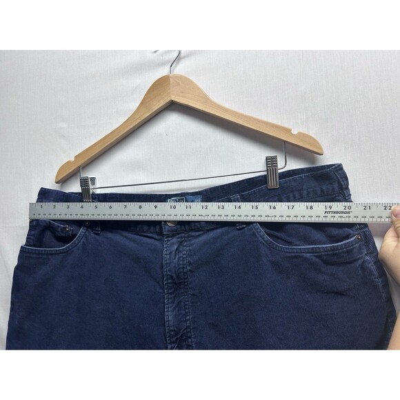 Polo Ralph Lauren Men’s 42x30 Navy Blue Corduroy Pants Retro Vintage Look - Picture 4 of 10